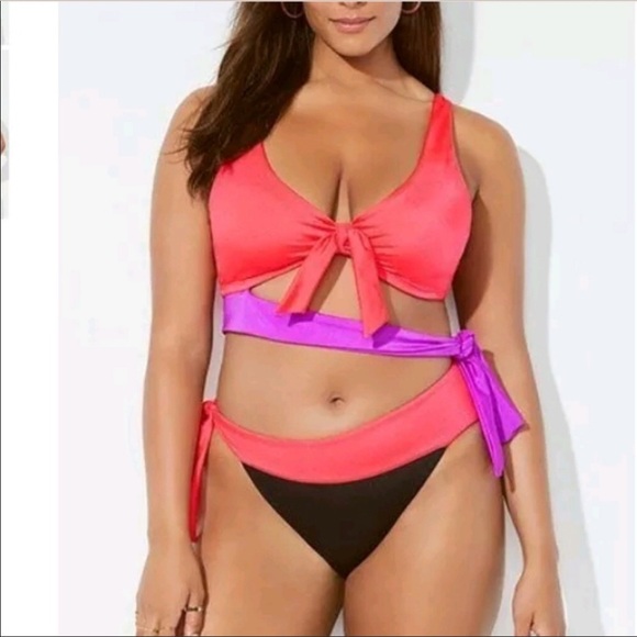 NEW Ashley Graham Swimsuits For All Bikini 8 - Picture 1 of 12